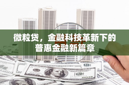 定兴微粒贷，金融科技革新下的普惠金融新篇章