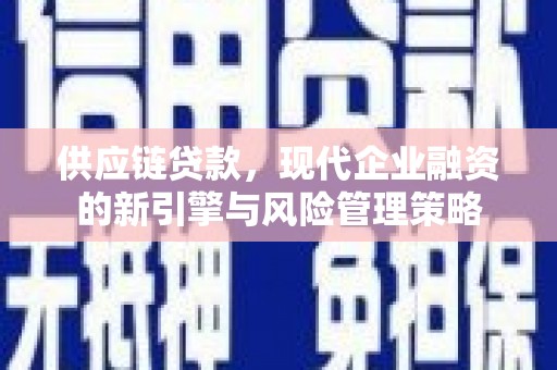 定兴供应链贷款，现代企业融资的新引擎与风险管理策略