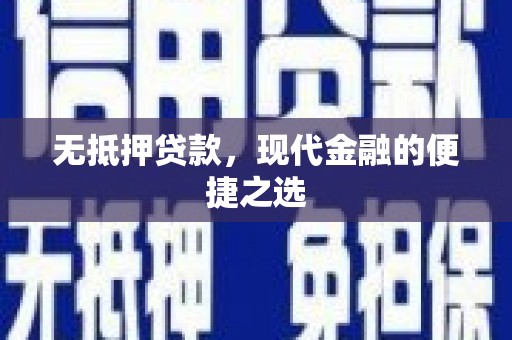 定兴无抵押贷款，现代金融的便捷之选