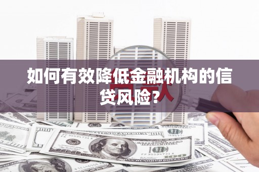 定兴如何有效降低金融机构的信贷风险？