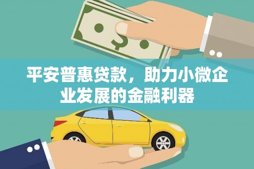 定兴平安普惠贷款，助力小微企业发展的金融利器