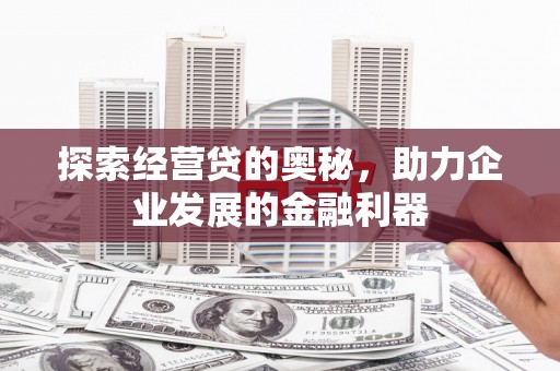 定兴探索经营贷的奥秘，助力企业发展的金融利器