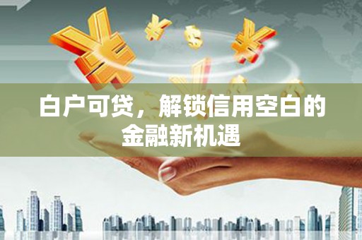 定兴白户可贷，解锁信用空白的金融新机遇