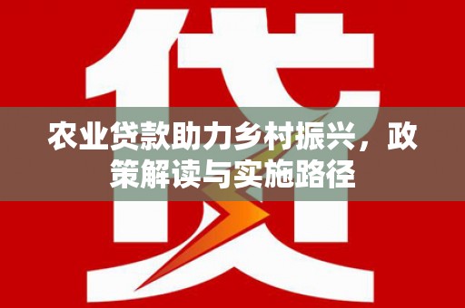 定兴农业贷款助力乡村振兴，政策解读与实施路径