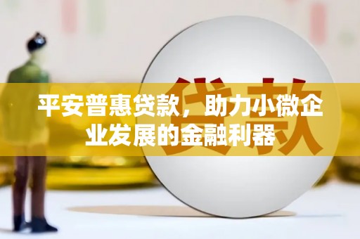 定兴平安普惠贷款，助力小微企业发展的金融利器