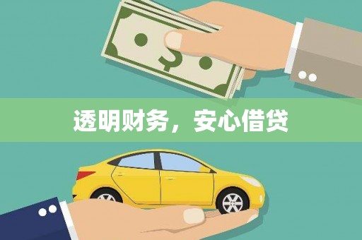 定兴透明财务，安心借贷