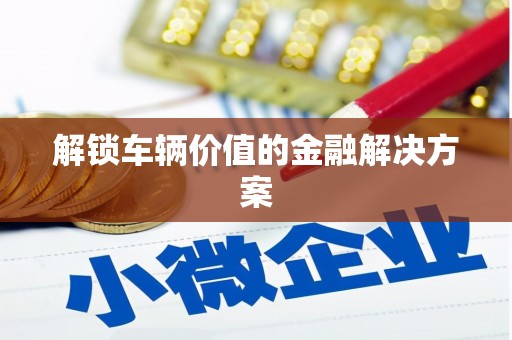定兴解锁车辆价值的金融解决方案